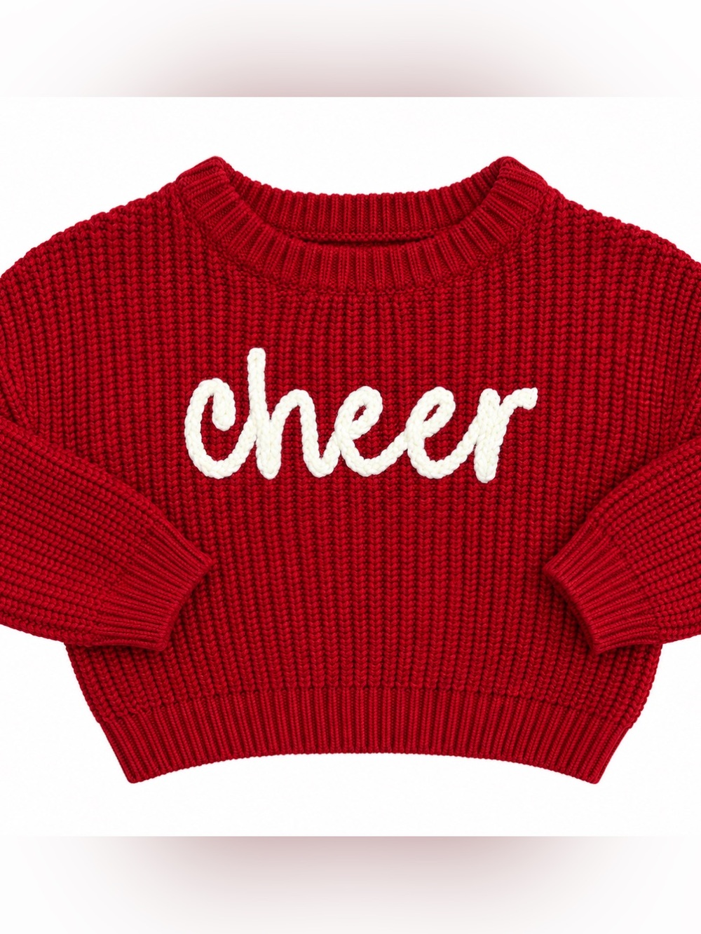 Little Sleepies PLAY Cheer Sweater 18-24M Red Chunky Knit Holiday